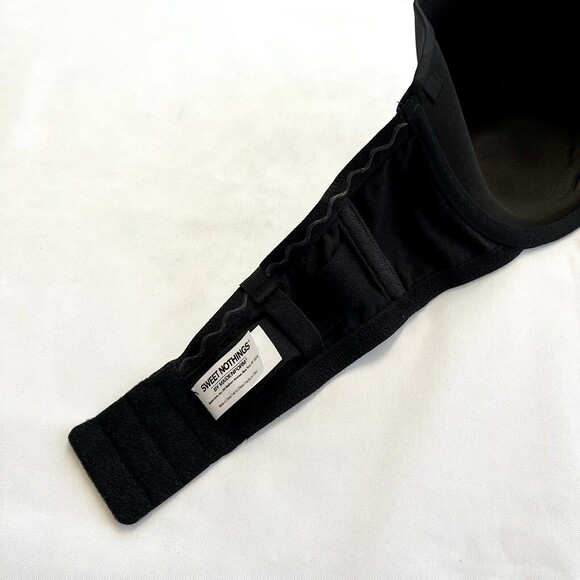 Maidenform Sweet Nothings Black Strapless Underwire Bra Size 38 D Hardly Worn - Picture 5 of 9